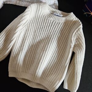 Old Navy Women's Textured Cream Sweater